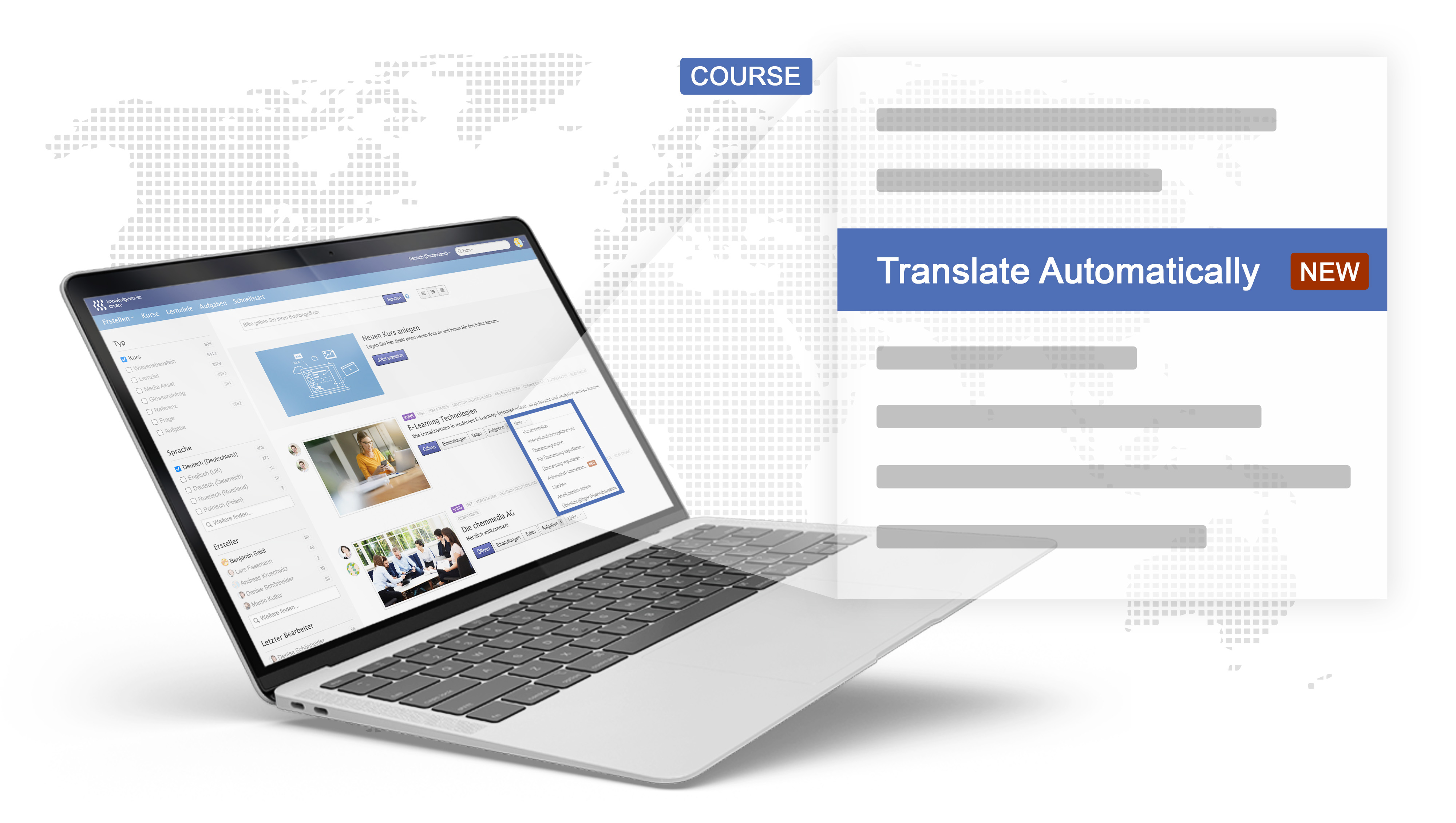 Visualisation translation feature in Knowledgeworker Create